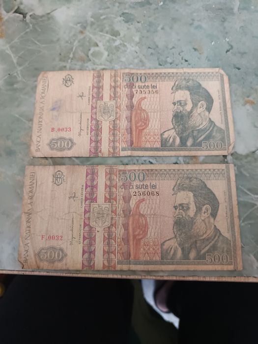 Vând bancnote 500 lei , an 1992