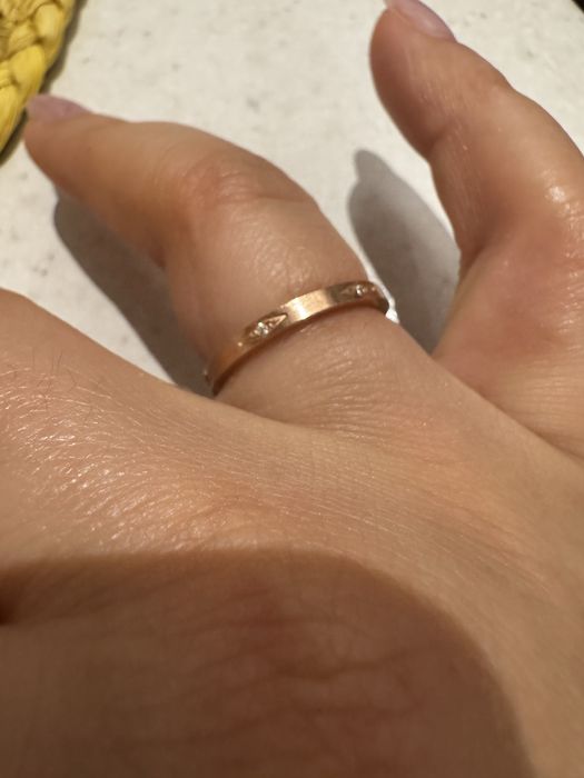 Inel aur roz cu diamante