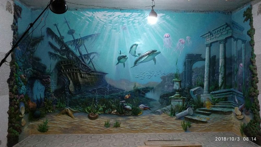 Роспись барельеф скульптуры художник дизайн 3D арт рисунки rasm haykal