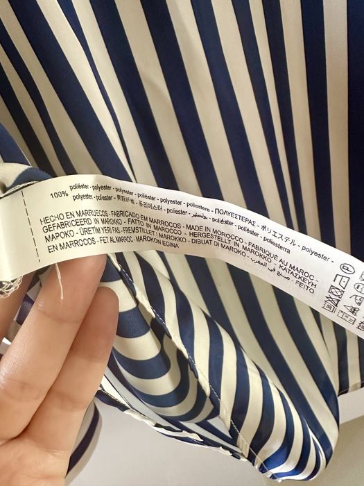 Риза Zara в бяло и синьо райе