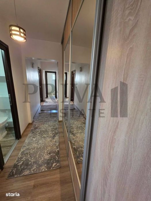 Apartament mobilat si utilat 3 camere, 2 bai, 67 mp, Girocului