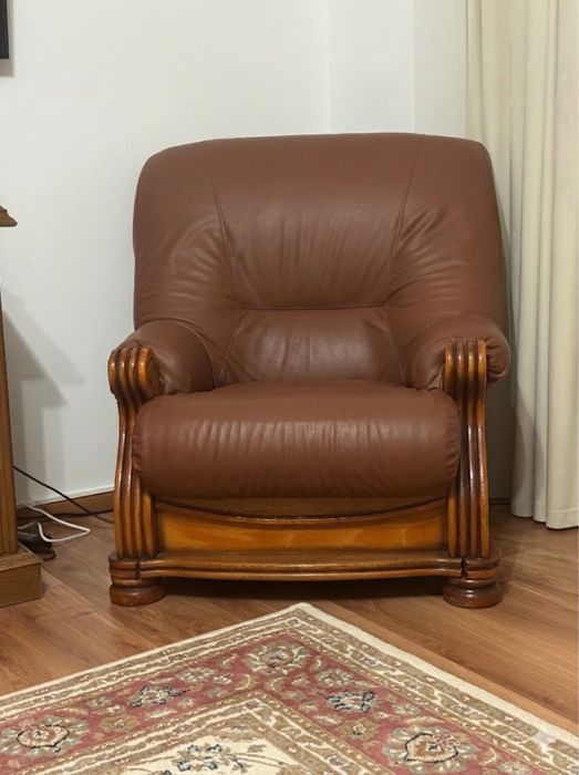 Canapea + 2 fotolii Lemn masiv