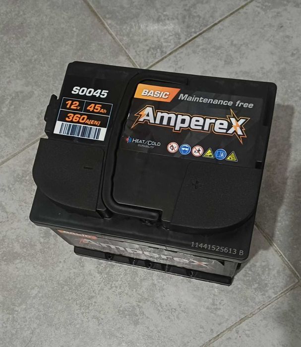 Нов акумулатор AmpereX Basic S0045 45Ah 360A 12V
