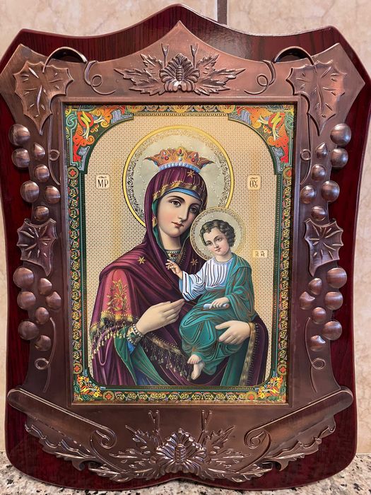 icoana veche maica domnului dim 24x27 icoana veche icoana deosebita