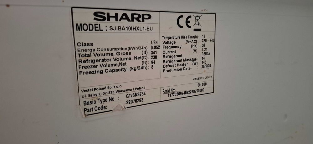 Части за хладилник sharp