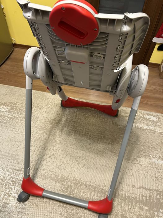 Scaun de masa Chicco Polly 2 Start, 0 luni +, 4 roti, Elefant