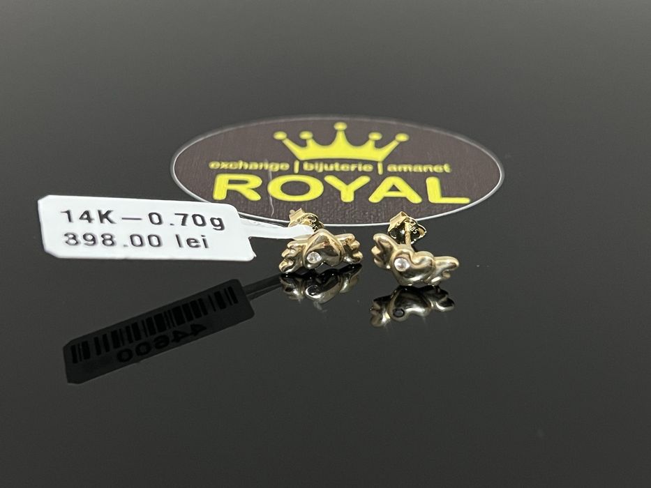 Bijuteria Royal CB : Cercei copil aur 14K 0,70 grame