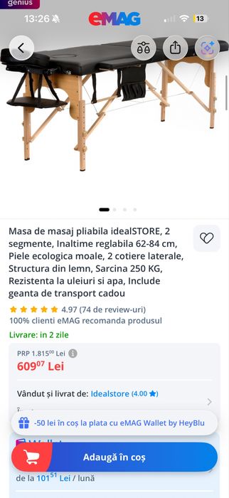 Masa si scaun gene , masaj