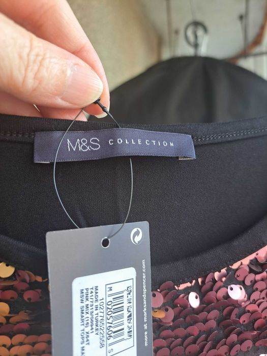 Vand top cu paiete Marks & Spencer  mar. 44 / 16, eticheta, deosebit