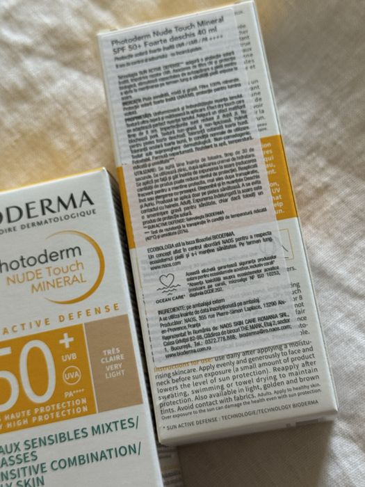 Bioderma SPF 50 crema fata protectie solara Photoderm fond ten