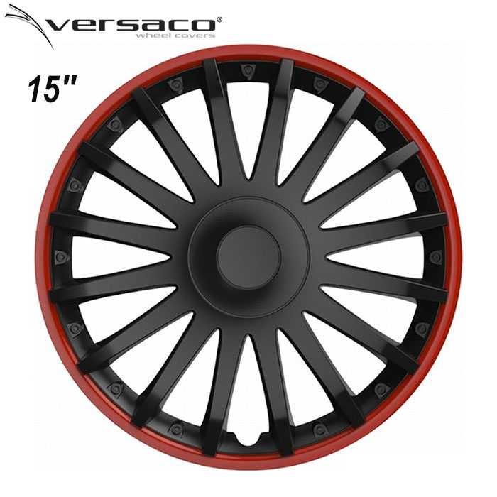 Versaco Slovakia Тасове за джанти 15'' Versaco Crystal RED Black Черни