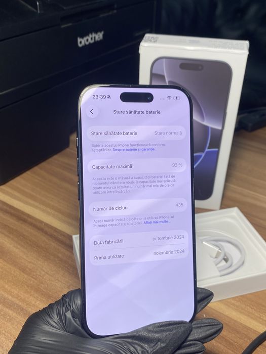 iPhone 16 Pro • 128 GB • Black Titanium / Cod produs: 2833
