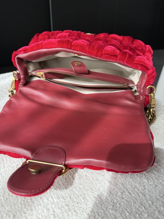 Оригинална чанта PINKO Love Bag Puff Weave Velvet - Като нова!