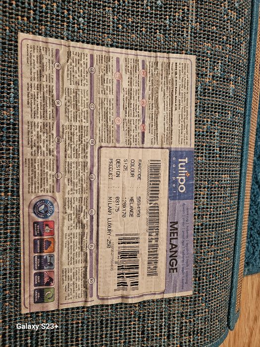 Covor turcoaz Tulipo