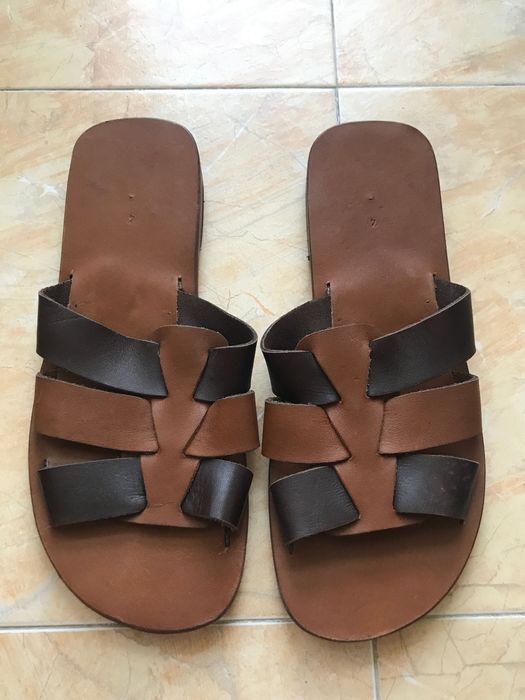 Мъжки кожени сандали, ръчна изработка