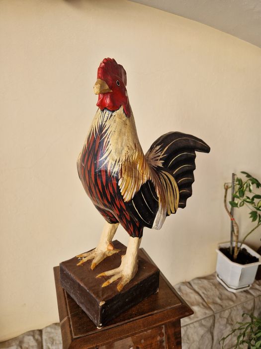 Страхотна голяма антикварна фигура- Папие Маше