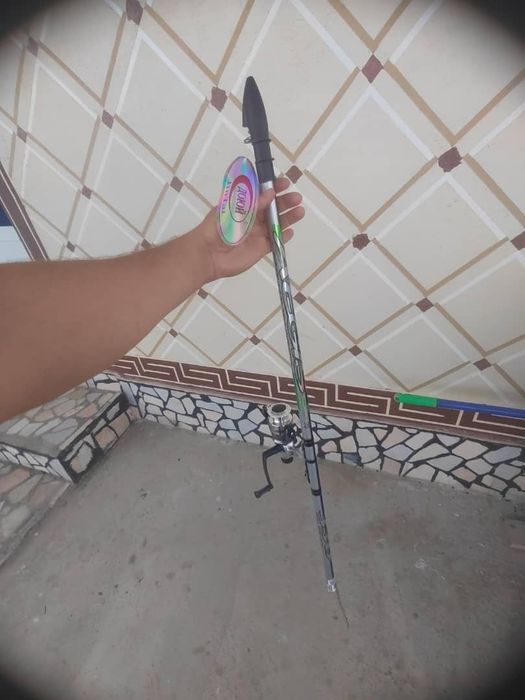 Удочка спининг  катушка