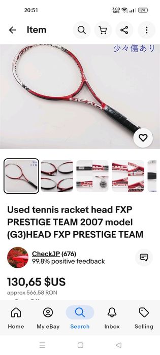 Racheta tenis Head prestige flex point!