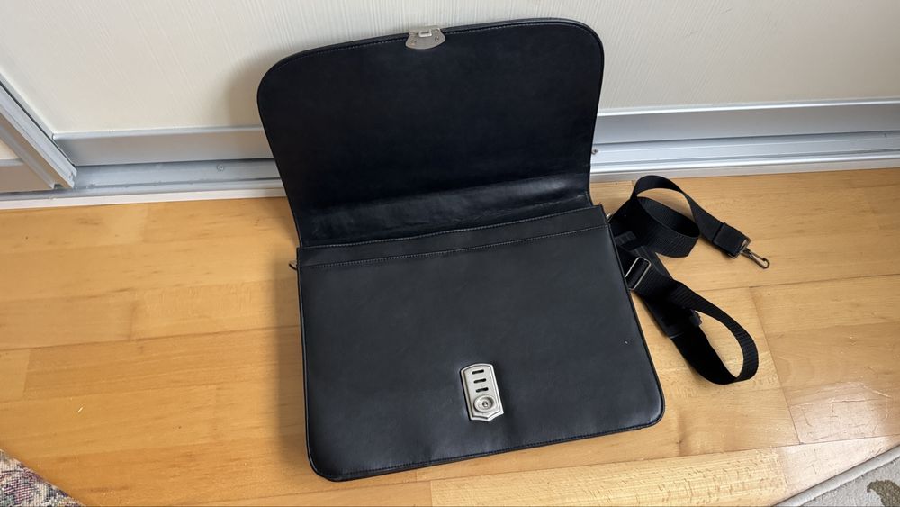 Servieta piele naturala 100% autentica geanta laptop acte birou office