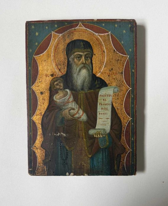 Icoană pe lemn „Sf. Stelian”, școală românescă, sec. XX