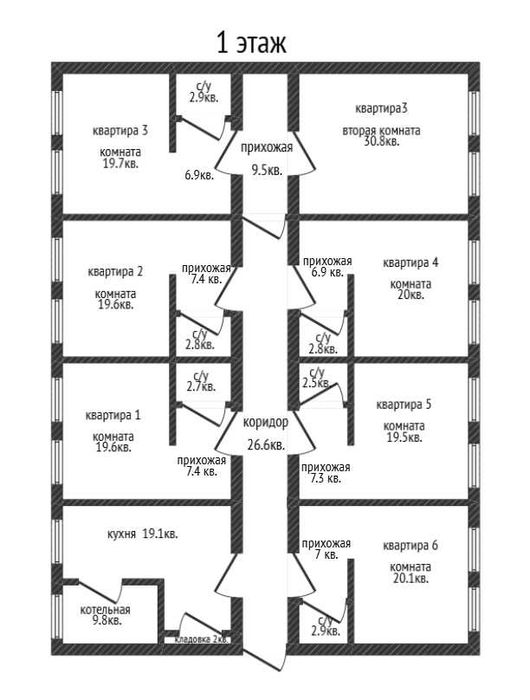 Таунхаус дом 2 этажа · 550 м²  Самал1