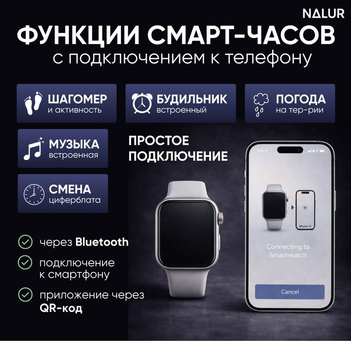 Смарт часы с наушниками