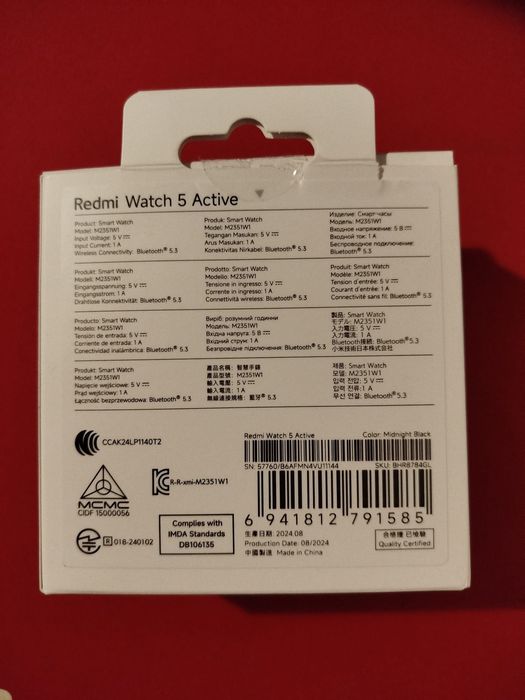 Smartwatch Redmi watch 5 active