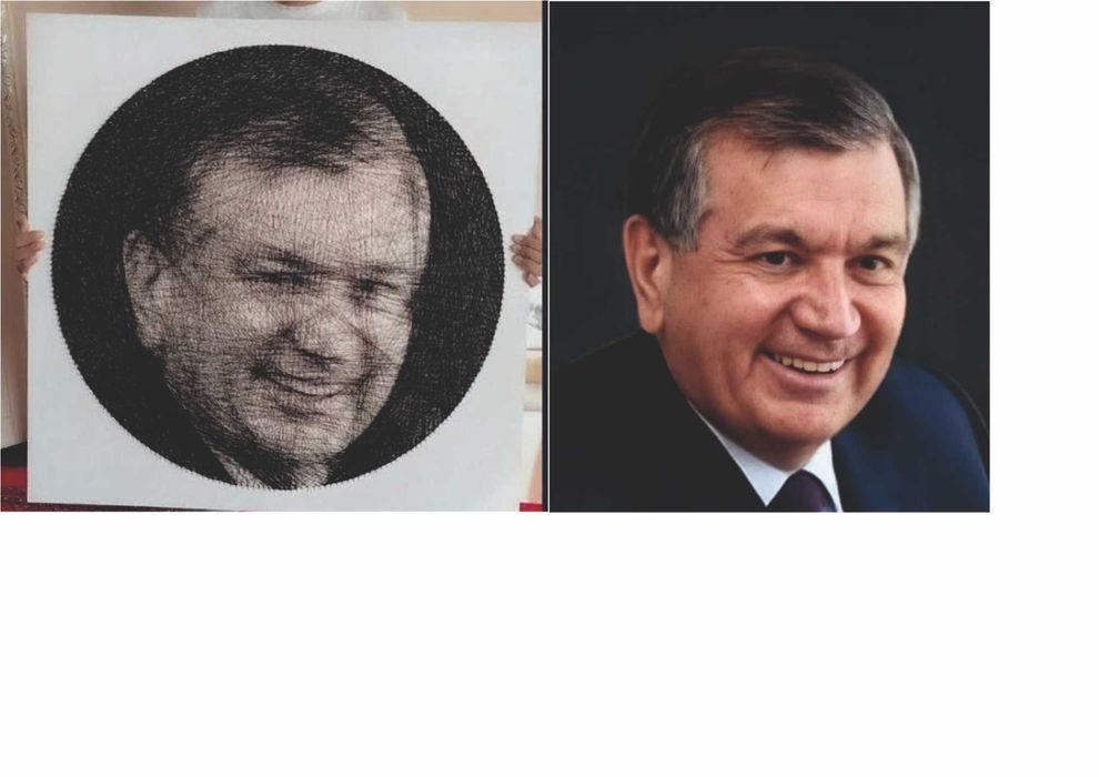 Ring String portret – ip bilan chizilgan rasm (buyurtma asosida)