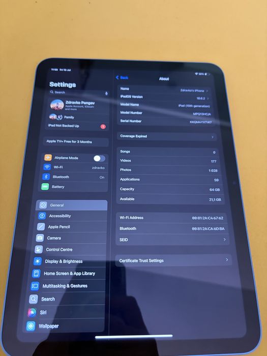 iPad 10th gen/син/
