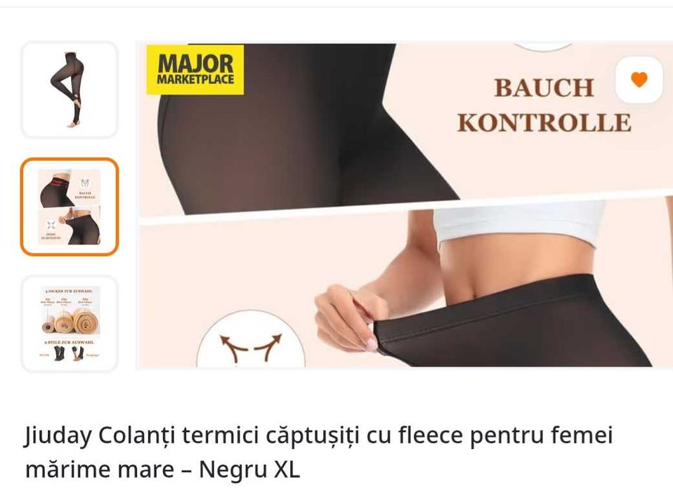 Colanți termici Negru XL