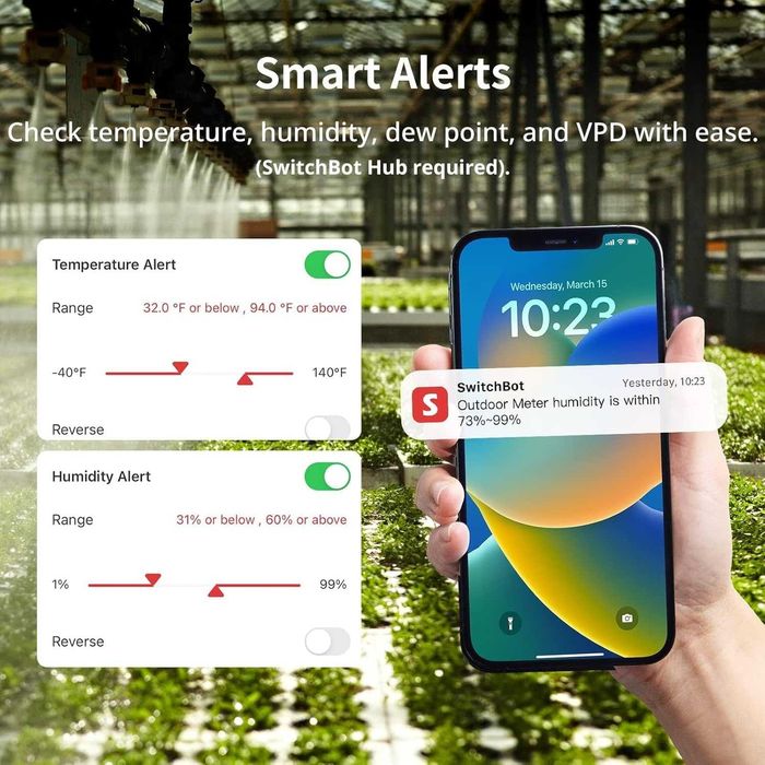 SwitchBot IP65 Термометър, Хигрометър, 3 Комплекта