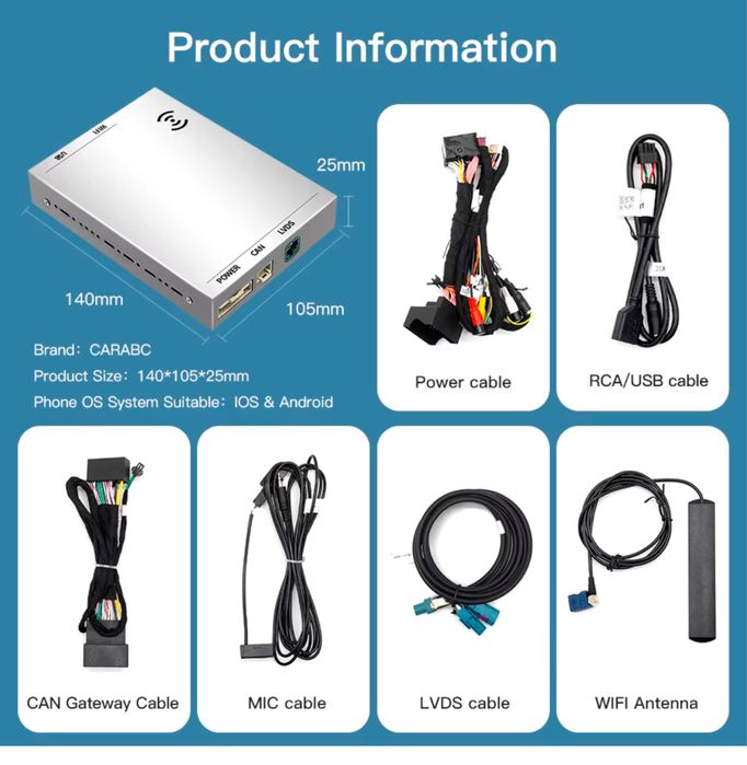 Interfata Carplay Android Auto Audi MMI 3G, A1, A3, A4, A5, A6, A7, Q5