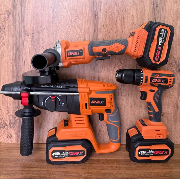 Аккумуляторный Перфоратор Шуруповерт Болгарка 3 в 1 ONE X