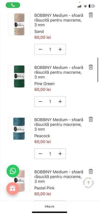 Vand tot setul de sfoara macrame