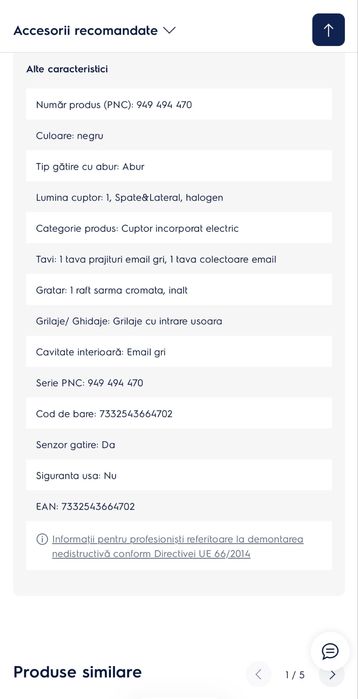 Cuptor electric Electrolux EOC6H71Z