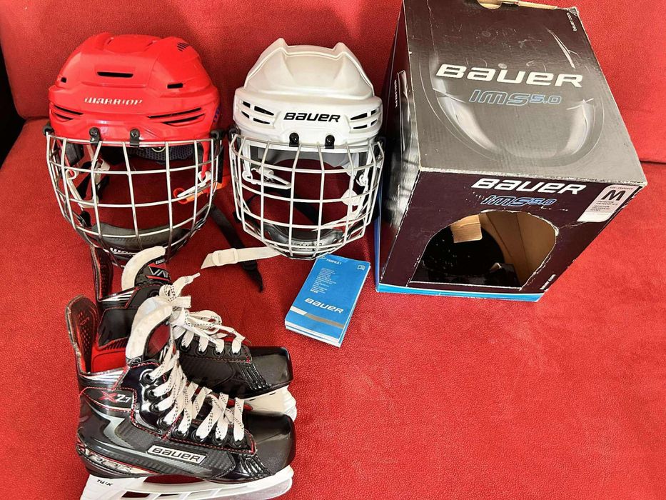 Vând patine Bauer X3.7, (41), Bauer X2.7, (31.5), căsti hockey copii