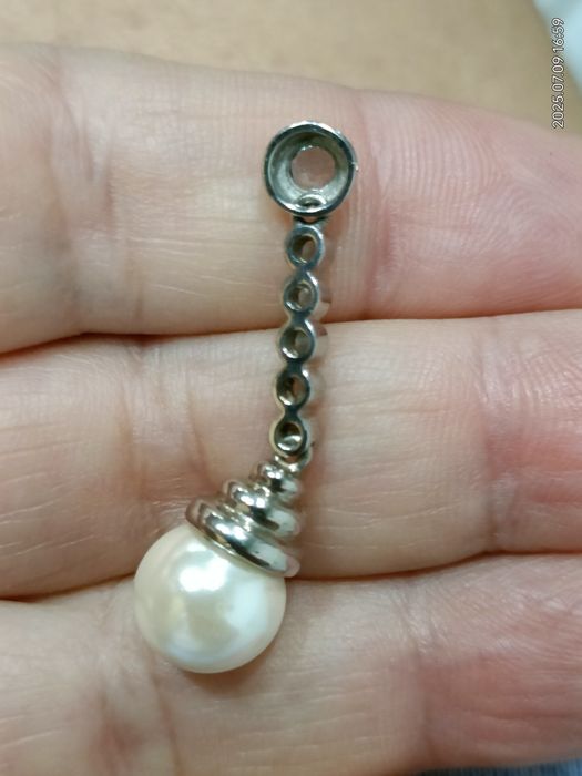 Vind pandantiv din aur 14kt cu perla Akoya și topaze