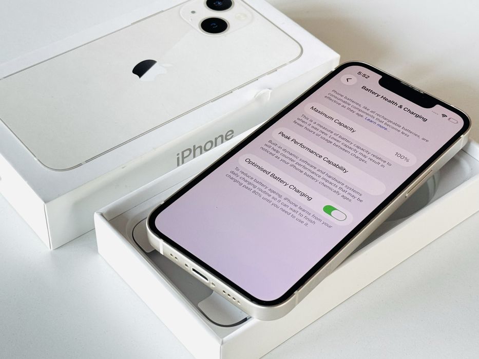НОВ! Iphone 13 Mini 128GB White 100% Батерия! Гаранция 6 месеца