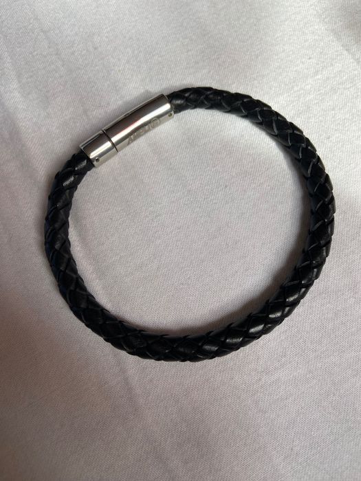 Кожена гривна Ampli5 със сребро