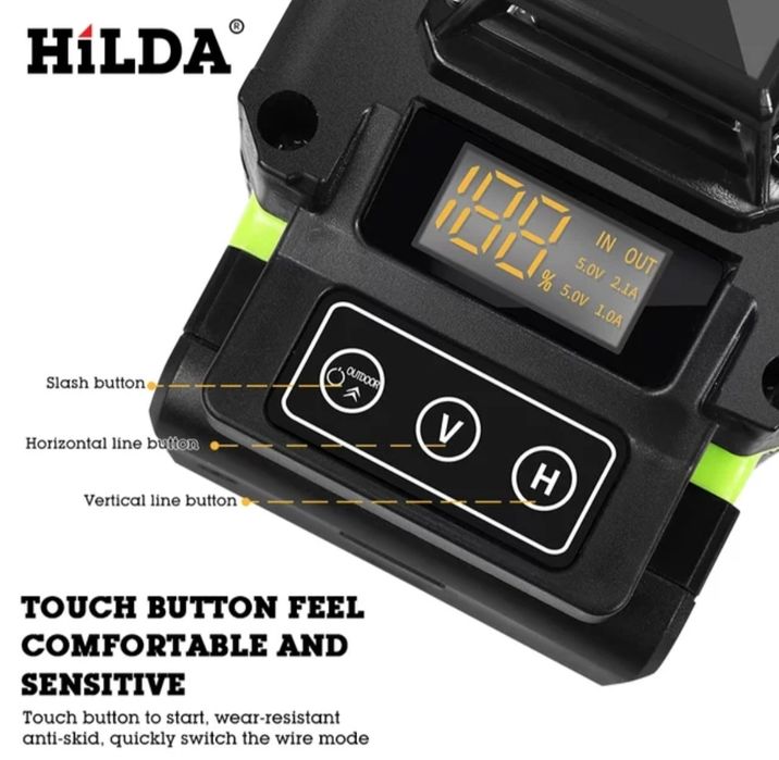 4D лазерен нивелир с 16 линии самонивилиращ се,с две батерии,зе