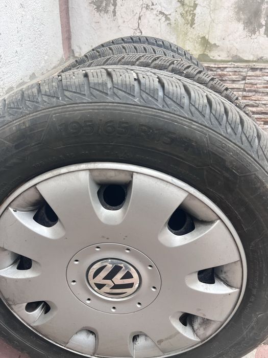 roti de iarna cu jante si capace wv , seat 195/65/r15