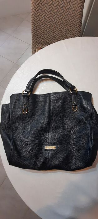 Poseta din piele bleumarin Musette