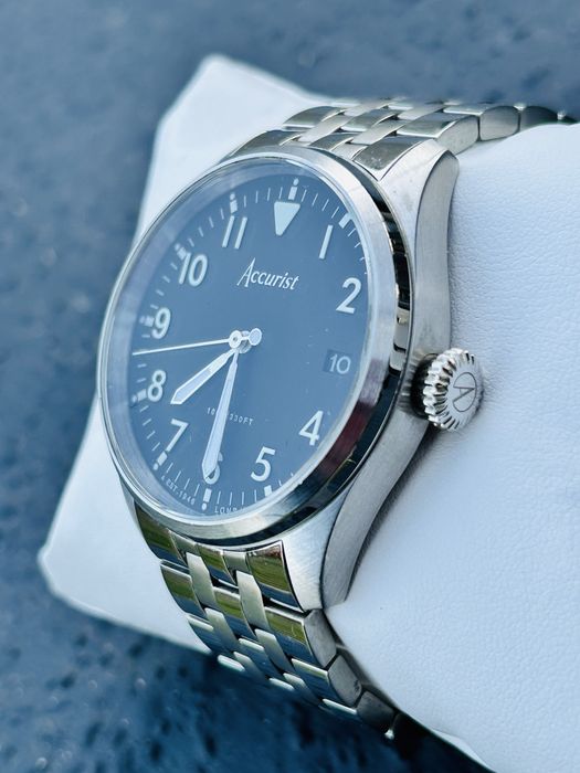 Ceas Accurist Aviation Men'S Watch | Silver Case
