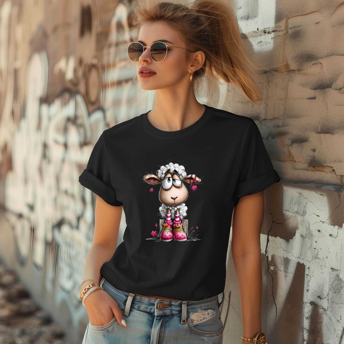 Дамски тениски със забавни овце, различни модели