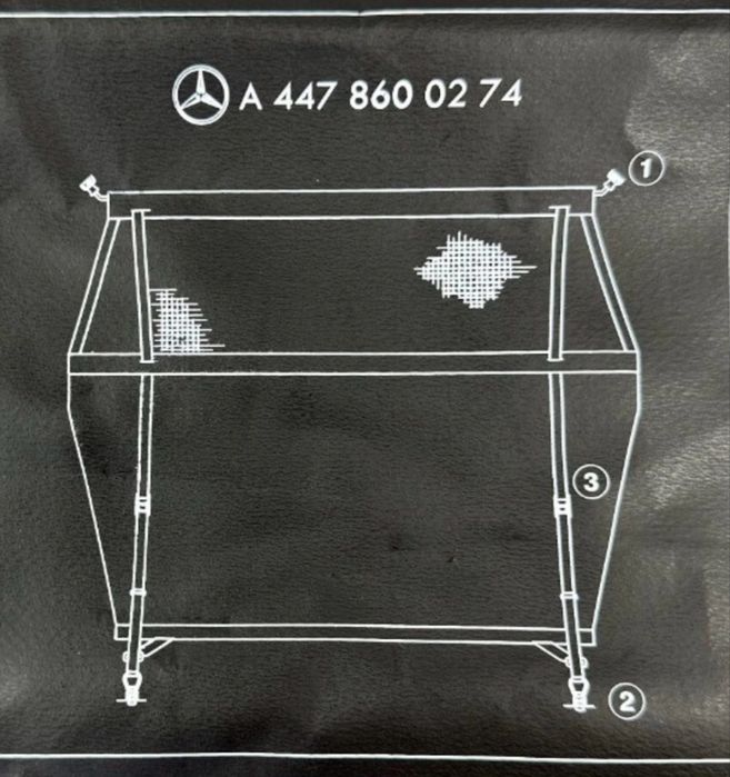 Panou Plasă despărțitoare / Plasă de protecție a încărcăturii pentru Mercedes Vito / Clasa V Class w447  după 2014-