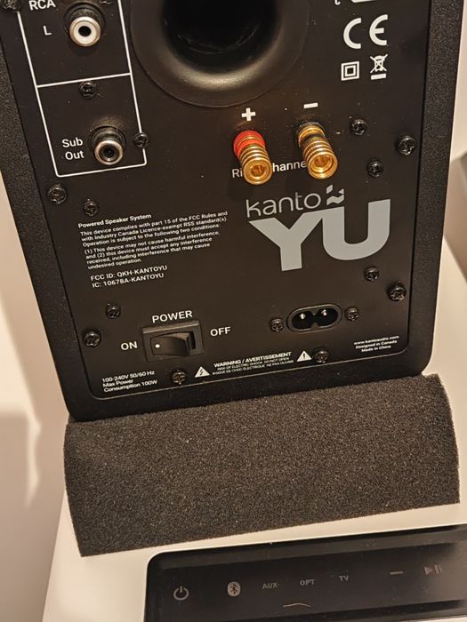 Boxe active Kanto YU 4" Negru Mat, 70W RMS, Bluetooth aptX, difuzoare Kevlar