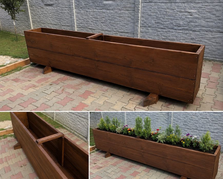 Jardinieră din lemn masiv – dimensiuni standard sau la comandă | Diverse modele