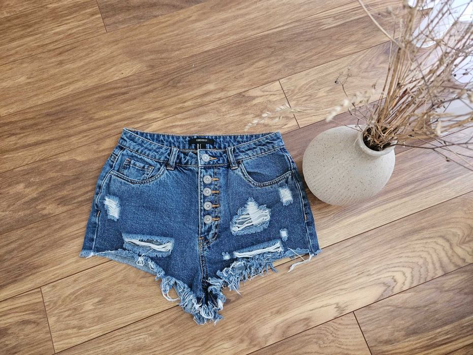 Дънкови панталонки с висока талия