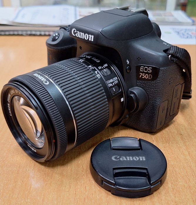 Canon 750D kit 18-55m IS,STM(24.2 пикс,Wi-Fi,сенсор экран,сост хорошее
