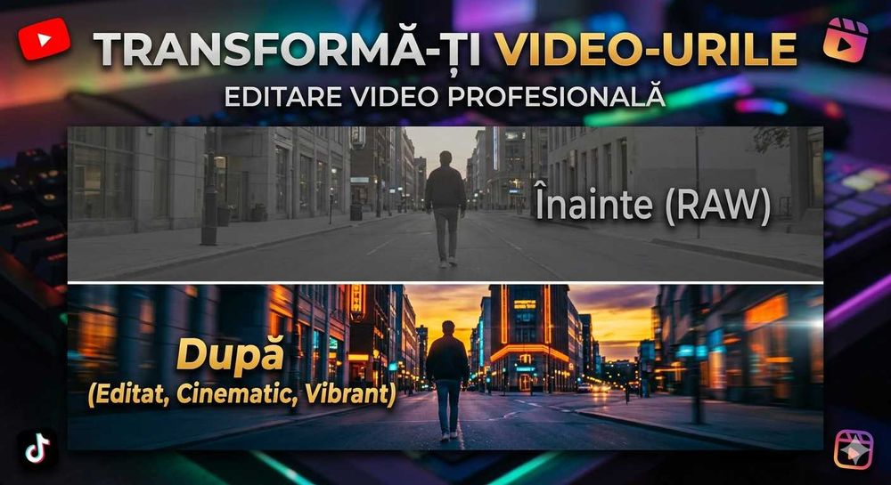 Editare Video | Montaj Video YouTube,TikTok,Retele Sociale